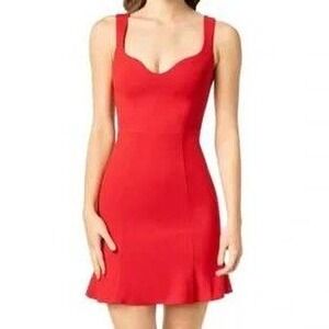 Dress the Population Esme Red Fit and Flare Mini Dress Rouge DDRB60-3086 Small